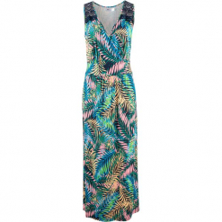 Sukienka shirtowa bonprix czarny z nadrukiem. Czarne sukienki damskie bonprix, z nadrukiem, z koronki, bez kołnierzyka, bez rękawów, kopertowe. Za 109,99 zł.