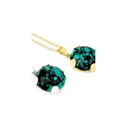 Colare Turkus Okrągły złoto i srebro. Niebieskie naszyjniki damskie Brazi druse jewelry, z turkusem, srebrne. Za 200,00 zł.
