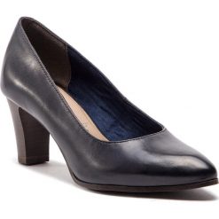 Półbuty TAMARIS - 1-22422-21 Navy 805. Niebieskie półbuty damskie skórzane Tamaris, eleganckie, na obcasie. Za 199,90 zł.