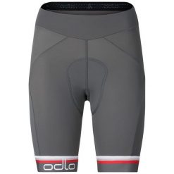 Spodenki sportowe męskie: Odlo Spodenki tech. Odlo Tights short FLASH X szary S