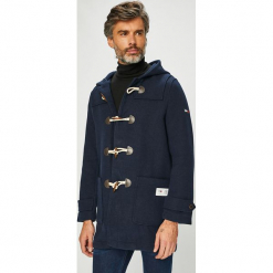 Tommy Jeans - Płaszcz. Czarne płaszcze na zamek męskie Tommy Jeans, l, z elastanu. Za 999,90 zł.