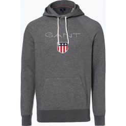 Gant - Męska bluza nierozpinana, szary. Szare bluzy męskie rozpinane marki GANT, m, z haftami, z kapturem. Za 449,95 zł.