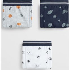 Mango Kids - Bokserki dziecięce Depo 110-164 cm (3 pack). Niebieskie majtki chłopięce Mango Kids, bez wzorów, z elastanu. Za 59,90 zł.