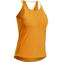 Koszulka turystyczna bez rękawów NH500 Fresh damska. Czerwone koszulki damskie QUECHUA, xl, bez wzorów, z bawełny, bez kołnierzyka, bez rękawów. Za 39,99 zł.