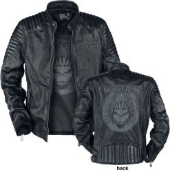 Iron Maiden Book Of Souls Skull Kurtka skórzana czarny. Czarne kurtki męskie bomber Iron Maiden, xl, z aplikacjami. Za 1059,90 zł.