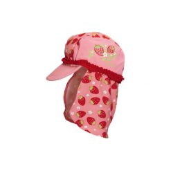 Playshoes Girls Kapelusz przeciwsłoneczny Truskawka kolor czerwony. Czerwone czapeczki niemowlęce marki Playshoes, z elastanu. Za 49,50 zł.