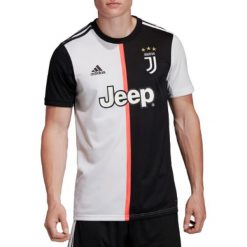 Adidas Juventus Home Jsy DW5455. Czarne t-shirty męskie Adidas, bez wzorów, z poliesteru, bez kołnierzyka. W wyprzedaży za 249,99 zł.