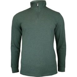 Zielona Koszulka, Długi Rękaw, Męska -CHIAO- Longsleeve z Wysoką Stójką i Zamkiem TSCHIAOM4101PLgreenlong. Żółte koszulki męskie Chiao, m, bez wzorów, z bawełny, ze stójką, z długim rękawem, długie. W wyprzedaży za 69,00 zł.