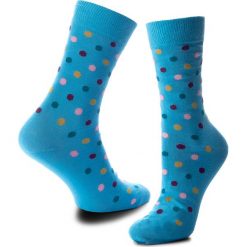 Skarpetki męskie: Skarpety Wysokie Unisex HAPPY SOCKS – DOT01-6002 Kolorowy Niebieski