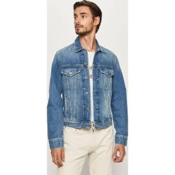Pepe Jeans - Kurtka jeansowa Pinner. Niebieskie płaszcze męskie Pepe Jeans, s, bez wzorów, z bawełny, krótkie, bez kaptura. Za 399,90 zł.