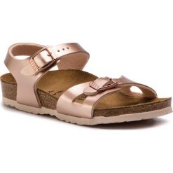 Sandały BIRKENSTOCK - Rio Kids 1012520 Electric Metallic Copper. Żółte sandały dziewczęce Birkenstock, ze skóry ekologicznej, bez zapięcia. W wyprzedaży za 149,00 zł.