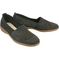 COMFORTABEL 942027-5 blau, półbuty letnie damskie. Półbuty damskie Comfortabel, na lato, bez wzorów, ze skóry, bez obcasa, bez zapięcia. Za 269,90 zł.