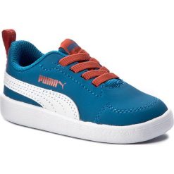 Sneakersy PUMA - Courtflex Inf 362651 07 Mykonos Blue/Puma White. Niebieskie półbuty dziewczęce Puma, bez zapięcia. W wyprzedaży za 119,00 zł.