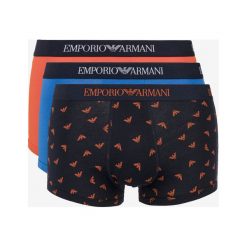 Emporio Armani 3-pack Bokserki Niebieski Pomarańczowy. Pomarańczowe bokserki męskie Emporio Armani, bez wzorów, z elastanu. Za 188,95 zł.