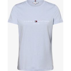 Tommy Hilfiger - T-shirt damski, niebieski. Niebieskie t-shirty damskie TOMMY HILFIGER, s, z haftami, eleganckie, bez kołnierzyka. Za 179,95 zł.