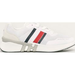 Tommy Hilfiger - Buty. Białe sneakersy męskie TOMMY HILFIGER, ze skóry, na sznurówki. W wyprzedaży za 429,90 zł.