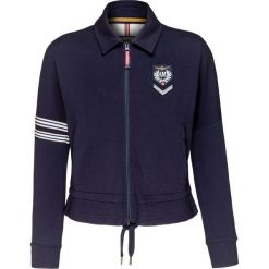 Bluza AERONAUTICA MILITARE. Niebieskie bluzy damskie Aeronautica Militare, z aplikacjami, z tkaniny, bez rękawów, bez kaptura. W wyprzedaży za 526,00 zł.
