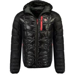 Kurtka przejściowa "Bellix" w kolorze czarnym. Czarne płaszcze męskie Geographical Norway Men, m, z aplikacjami, bez kaptura. W wyprzedaży za 229,95 zł.