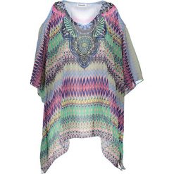 Tunika w kolorze zielonym ze wzorem. Zielone tuniki damskie Summer Selection, bez wzorów, bez kołnierzyka, bez rękawów. W wyprzedaży za 85,95 zł.