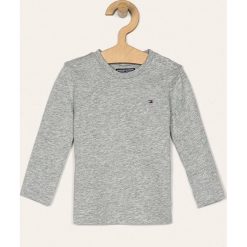 Tommy Hilfiger - Longsleeve dziecięcy 74-176 cm. Szare t-shirty chłopięce TOMMY HILFIGER, bez wzorów, z bawełny, z długim rękawem. W wyprzedaży za 79,90 zł.