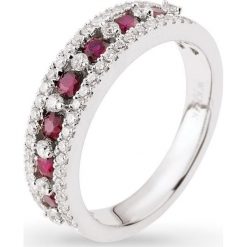 Unikalny Pierścionek Złoty - złoto 750, Brylant 0,43ct,rubin. Żółte pierścionki damskie W.KRUK, z brylantem, złote. Za 7990,00 zł.