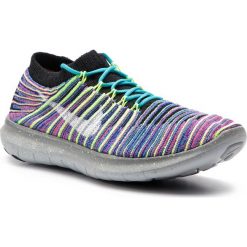 Buty NIKE - Free Rn Motion Flyknit 834585 006 Black/White/Racer Blue. Niebieskie buty sportowe damskie Nike, bez wzorów, z tworzywa sztucznego, sportowe, do biegania. W wyprzedaży za 529,00 zł.