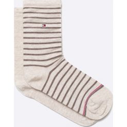 Tommy Hilfiger - Skarpetki (2-pack). Brązowe skarpetki damskie marki TOMMY HILFIGER, z elastanu. Za 44,90 zł.