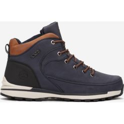 Granatowe Trapery Mistgust. Niebieskie buty trekkingowe męskie Born2be, bez zapięcia. Za 159,99 zł.