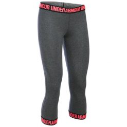 Under Armour Legginsy Favorite Capri Hem Carbon Heather Black Brilliance M. Brązowe legginsy damskie marki Under Armour, m, z bawełny, do biegania. W wyprzedaży za 119,00 zł.