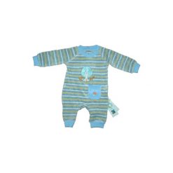 Ebi & Ebi Fairtrade Śpioszki, jasnoniebieski. Niebieskie śpiochy niemowlęce marki Ebi & Ebi, bez wzorów, z bawełny. Za 65,00 zł.