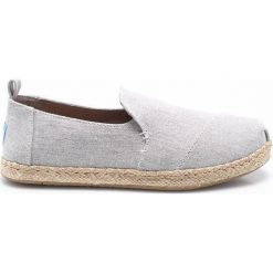 Toms - Espadryle. Szare espadryle damskie Toms, bez wzorów, z gumy, bez obcasa. W wyprzedaży za 139,90 zł.