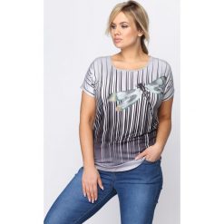 Szary T-shirt Why Not Us. Szare bluzki damskie marki Born2be, l. Za 24,99 zł.