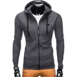 Bluzy męskie: BLUZA MĘSKA ROZPINANA Z KAPTUREM B741 – GRAFITOWA