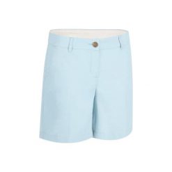 Spodenki do golfa 500 damskie. Niebieskie szorty damskie marki INESIS, xl, z bawełny. W wyprzedaży za 34,99 zł.