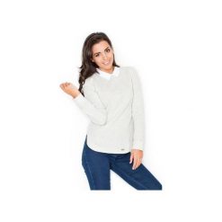 Swetry klasyczne damskie: Sweter K226 Jasny Szary