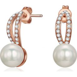 Kolczyki damskie: Kolczyki-wkrętki „Zinnia” z kryształkami Swarovski i perłami