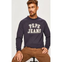Pepe Jeans - Bluza Linus. Białe bluzy męskie Pepe Jeans, s, z aplikacjami, z bawełny, z okrągłym kołnierzem, bez rękawów, bez kaptura. Za 279,90 zł.