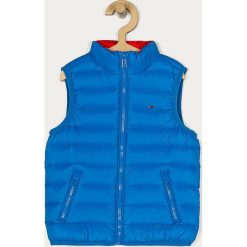 Tommy Hilfiger - Bezrękawnik dziecięcy 98-176 cm. Niebieskie kurtki chłopięce TOMMY HILFIGER, bez wzorów, z materiału, bez kaptura. Za 499,90 zł.