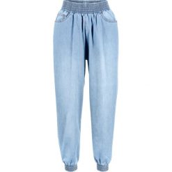 Dżinsy Baggy z wygodnym paskiem Loose Fit bonprix niebieski "bleached”. Niebieskie jeansy damskie bonprix, bez wzorów, z jeansu. Za 119,99 zł.