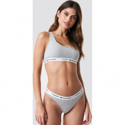 Tommy Hilfiger Stringi Cotton Iconic - Grey. Szare stringi TOMMY HILFIGER. Za 80,95 zł.