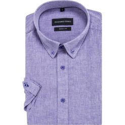 Koszula SIMONE KLFR500033. Niebieskie koszule męskie na spinki Giacomo Conti, na lato, m, z bawełny, button down, z krótkim rękawem. Za 169,00 zł.