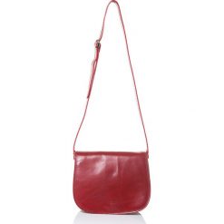 Torebki klasyczne damskie: Skórzana torebka w kolorze czerwonym - 26 x 21 x 10 cm