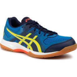 Buty ASICS - Gel-Rocket 9 1071A030 Electric Blue/Sour Yuzu 400. Niebieskie buty sportowe męskie Asics, ze skóry ekologicznej, bez zapięcia, na fitness i siłownię. Za 269,00 zł.