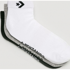 Converse - Skarpety (3-pack). Szare skarpetki męskie marki Converse, bez wzorów, z elastanu. W wyprzedaży za 34,90 zł.
