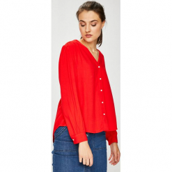 Levi's - Koszula. Czerwone bluzki damskie Levi's®, s, z wiskozy, z długim rękawem. W wyprzedaży za 99,90 zł.