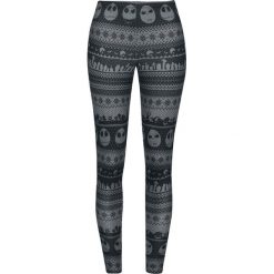 Miasteczko Halloween Intarsia Stripe Legginsy czarny/szary. Szare legginsy damskie marki Miasteczko Halloween, s, z materiału. Za 78,90 zł.