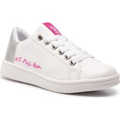 Sneakersy U.S. POLO ASSN. - Ginevra ECROK4114S9/Y1 Whi/Sil. Białe półbuty damskie U.S. Polo Assn., bez wzorów, ze skóry ekologicznej, bez obcasa, bez zapięcia. W wyprzedaży za 159,00 zł.