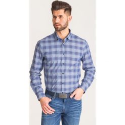 Niebieska koszula Joop Jeans Heli w kratę. Niebieskie koszule męskie JOOP! Jeans, xl, z aplikacjami, z bawełny, button down, bez rękawów. Za 159,60 zł.