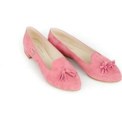 Balerinki w szpic - skóra naturalna - model 045 - kolor rose nubuk. Czerwone baleriny damskie Zapato, bez wzorów, z jeansu, klasyczne, bez obcasa, na obcasie. W wyprzedaży za 173,40 zł.