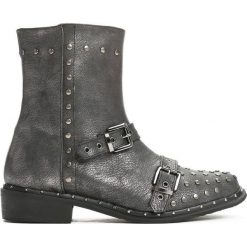 Czarno-Szare Botki Beyond Stars. Czarne botki damskie na obcasie vices, z materiału, na zamek. Za 139,99 zł.
